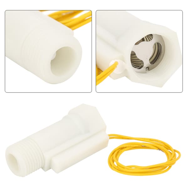 Vandstrømssensorafbryder Stempel G1/2in Han/Hun Gevind Plast DC0-110V