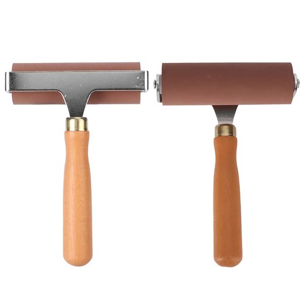 Brayer Blød Fleksibel Robust Holdbar Elastisk Gummirulle til Bogtryk Scrapbøger 10cm
