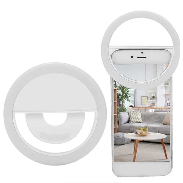 Mobiltelefon Fyldlys Dæmpbar LED Cirkellampe USB Genopladelig Live Streaming Lys