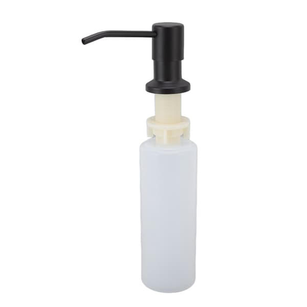 300 ml rustfrit stål 360° roterende køkkensæbedispenser, sort multifunktionel vaskesæbepumpe