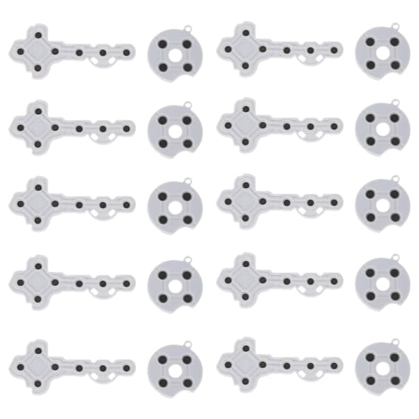 10x ledende gummiknappuder til Xbox 360 Gamepad Controller, ABS, 20g, spiltilbehør