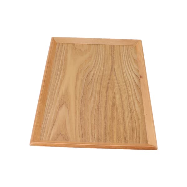 Rektangulär serveringsbricka i trä, multifunktionell fruktfat, utomhus pizzasamling, 36,5x27 cm