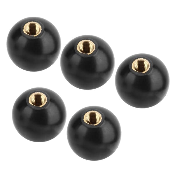 5 stk. sorte runde plastgreb M10x35mm reservedele til værktøjsmaskiner