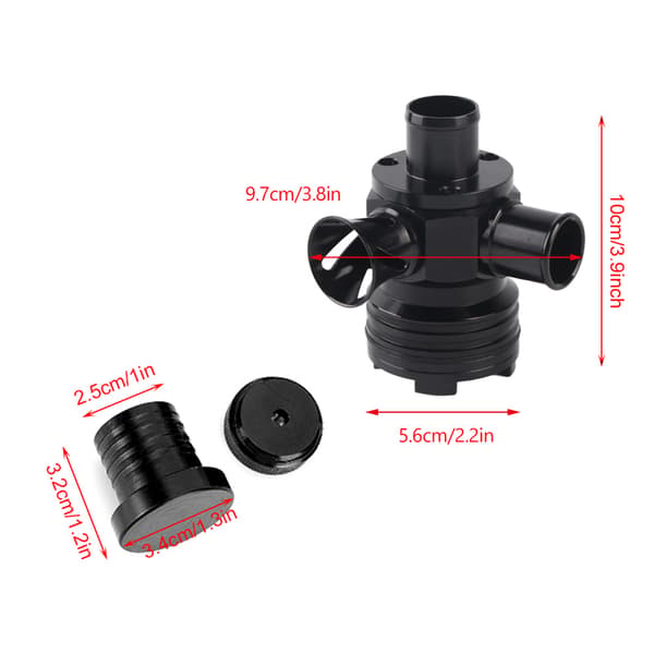 V-formet ventil udblæsnings trykaflastning BOV 1022 adapter passer til 1.8T motor