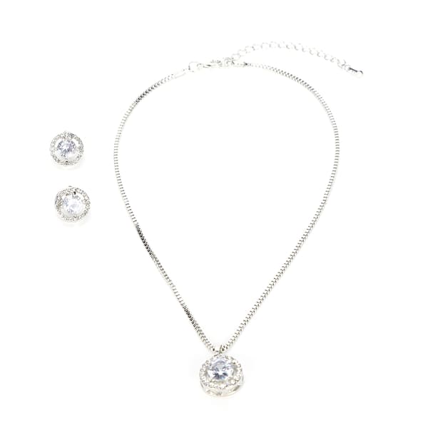Glittrande Halsband Örhängen Set Elegant Damaccessoar Set Bröllopsfödelsedagspresent