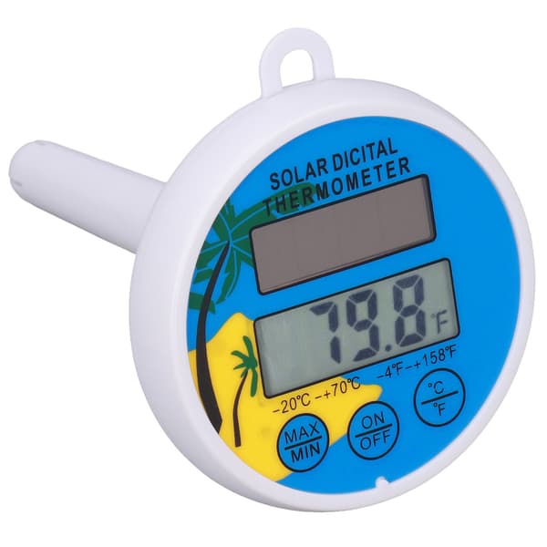 Digital pooltermometer med min/max vattentemperaturvisning, flytande termometer för simbassäng