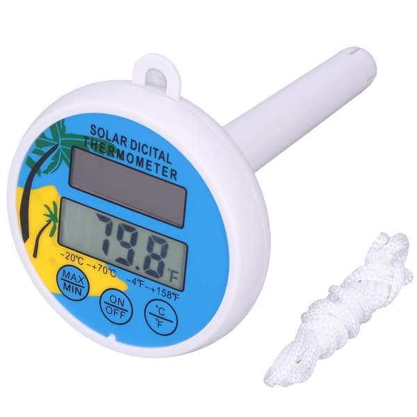 Digital pooltermometer med min/max vattentemperaturvisning, flytande termometer för simbassäng