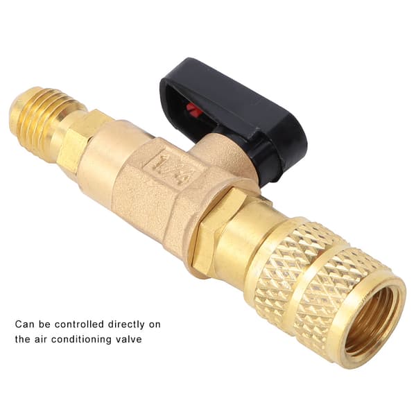 Messing R410 Køle Kugleventil 45BAR G1/4 G5/16 Adapter Stik