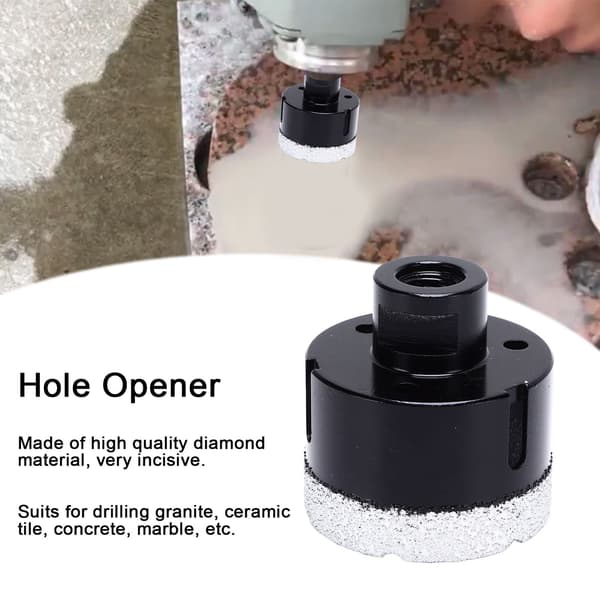 60 mm diamantkerneborebit M14, hulsav til granit, marmor, beton, sort