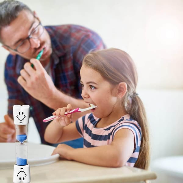 Sæt med 3 børnetimere - Smiley timeglas 2 minutter - Sandur i assorterede farver