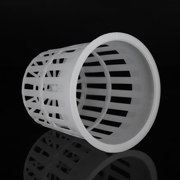 10-pak holdbare hydroponiske netkopper i plast til have- og altanplantning (hvid)