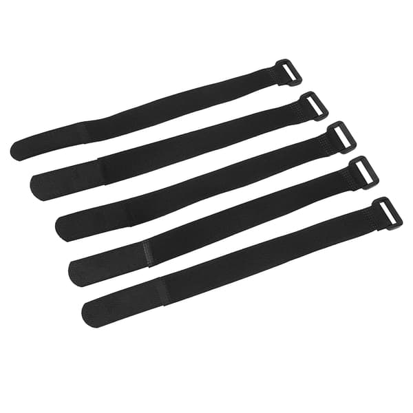 Nylon cykelstyrremmar, svart, 5-pack