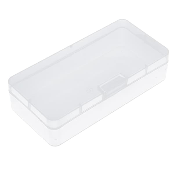 Plastförvaringslåda Rektangulär Transparent Digital Elektroniktillbehör Fallbeständig Låda med Fällbart Lock