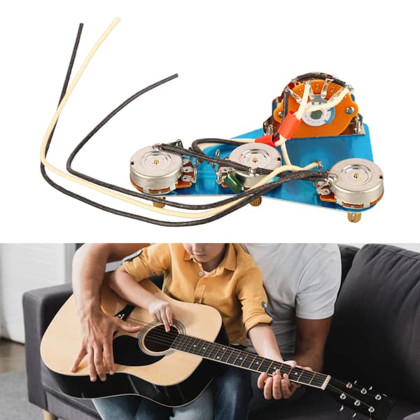 1 st metallgitarrkabelstam förkopplad uppgraderingssats för elektriska Strat-gitarrreservdelar