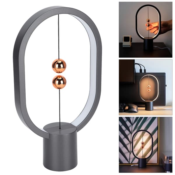 Balance Lampe USB Smart Magnetisk Absorption Halv Luftkontakt LED Skrivebordslampe Ornamenter