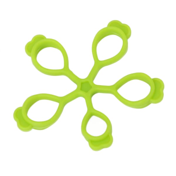 Silikon Fingersträckare Blomform Återfjädring Dekompression Handgreppsstärkare för Kontor Utomhus Grön 8.8lb