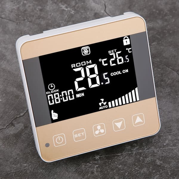 Smart WiFi LCD Termostat til Central AC Fan Coil Enhed, Digital Temperaturregulator, Hvid
