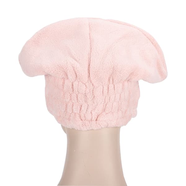 Badehætte Sløjfedekoration Badeværelseshatte Hurtigtørrende Kvinder Piger Dame Badehårshat Pink