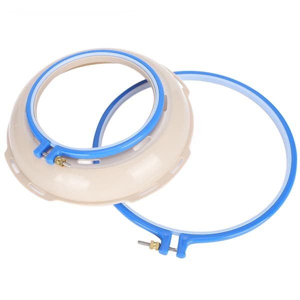 2 st broderiringar cirkel korsstygn ring plastram 1 st broderiringstativ