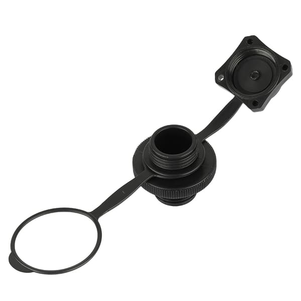 Sort plastik oppustelig båd reserve luftventil 22,9 mm udvendig diameter