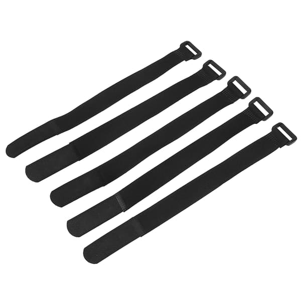 Nylon cykelstyrremme, sort, 5-pak sæt