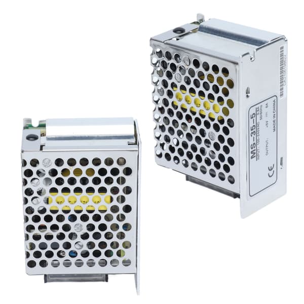 LED Driver 100-240VAC 35W Aluminium Strømforsyning MS-35-5 til LED Strips
