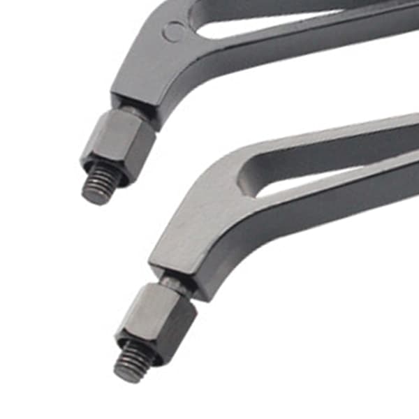 2st Motorcykel Backspegel Rektangulär Aluminiumlegering Universal Styrspegel för Motorcykel