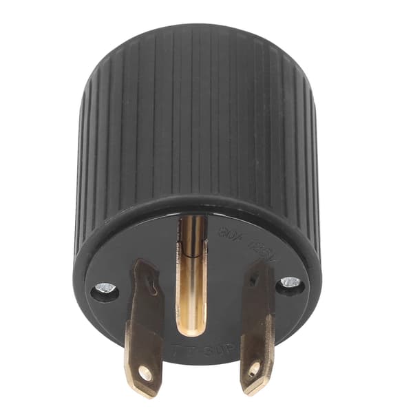30A 125V Låsepropadapter TT-30P til L5-30P, messingkontakter, til RV- og generatorbrug