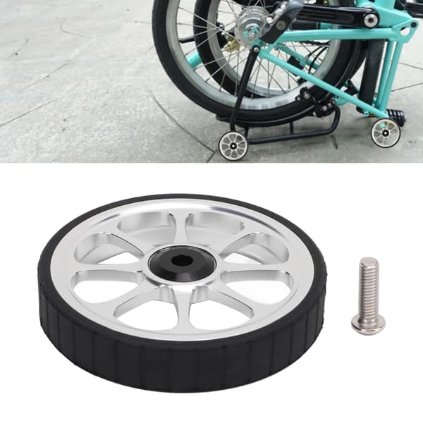 Fällbar cykel i aluminiumlegering 82 mm stort lagerhjulset för Brompton 3sixty, silver