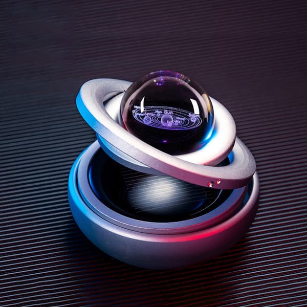 Bilparfumevedhæng Galaxy Design Langvarig Duft Solenergi Roterende Bil Aromaterapi Diffuser til GaverGalactics