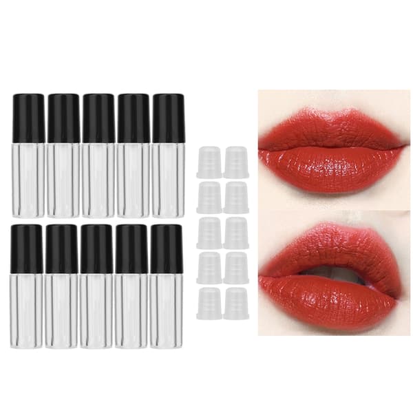 10 st 1,5 ml mini läppglansrör läppstift DIY läppglansbehållare tomma flaskor