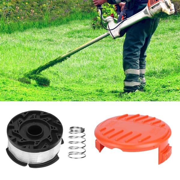 6-pack gräsklipparblad med skydd, reservdelar kompatibla med BLACKDECKER AF100