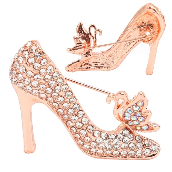 Damer Vit Stilett Glittrande Kristall Brosch Pin Chic Trendiga Modesmycken