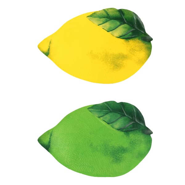 Gröna simulerade citronbladsunderlägg för utomhusbröllopsbordstallrikmiddag