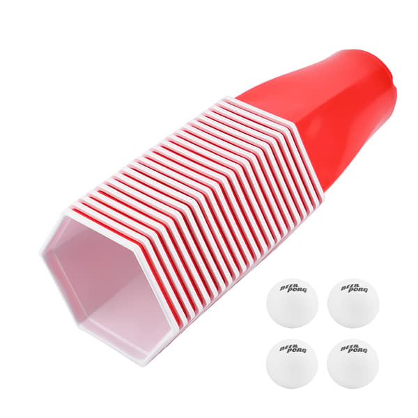 Hexcup Rødt Beer Pong Festkop Sæt