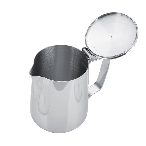 Mælkekande i rustfrit stål med låg til latte art (350 ml)