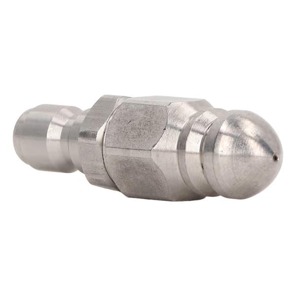 Højtryksrenserdyse 5000PSI, 1/4in NPT Quick Connect, Spids spids i rustfrit stål, 1 front- og 6 baghuller, til rengøring