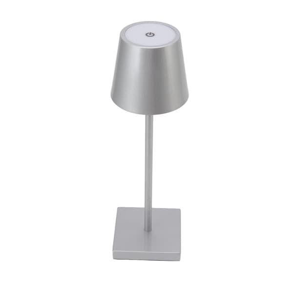 Uppladdningsbar Dimmer Touch LED Skrivbordslampa, Silver, Modern