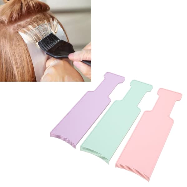 3 farver Balayage Highlighting Paddle Dye Folie Farvning Balayage Board Sæt til Hårblegning