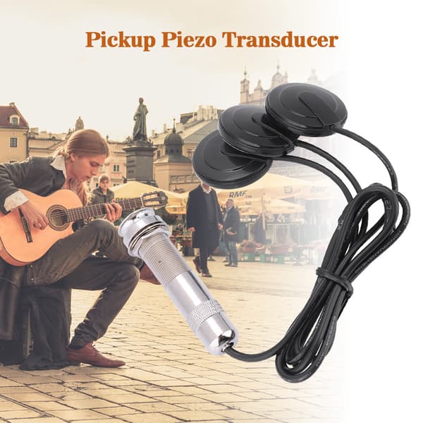 6,35 mm Piezo Pickup-givare för akustisk gitarr, ukulele, mandolininstrument
