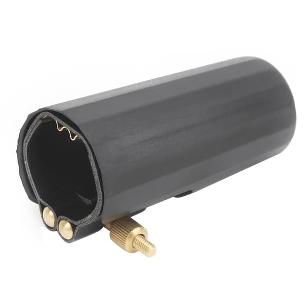 Altsaxofonmunstycke, PU-läderligatur, plastlock, vit förpackning, JS01