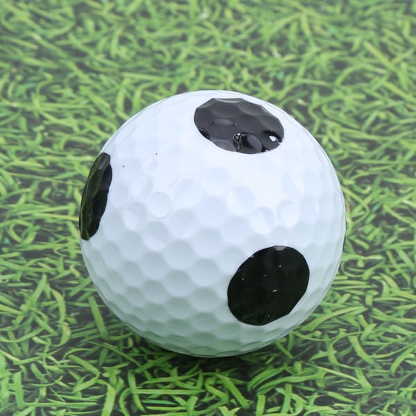 4-pack 2-lagers golfputtträningsbollar vita med svart prick