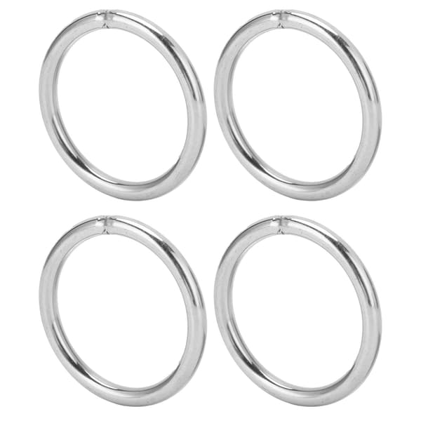 10 stk. svejsede ringe i rustfrit stål 4x40 mm multifunktionelle til camping, bælte og rigning