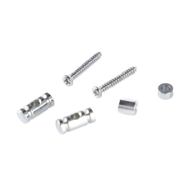 6x Metal Roller String Tree Guide Retainer til Elguitar, Sølv Streng Guide Erstatning