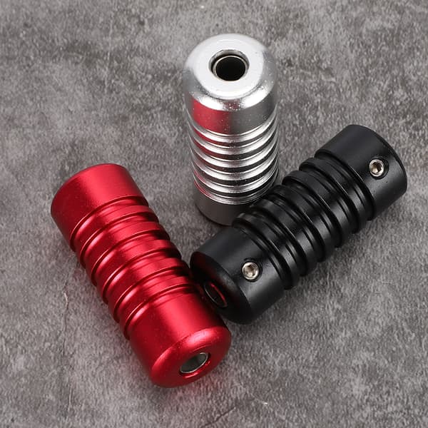 22 mm tatoveringsmaskinegreb i aluminiumslegering (sort, rød, sølv)