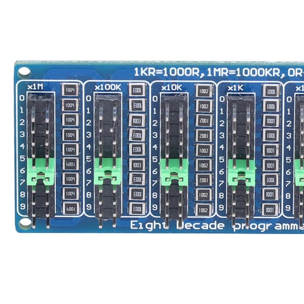 Programmerbar motståndsbräda 0.1Ω-9.999999MΩ 8-kanals skruvplint Precision Elektronisk Modul