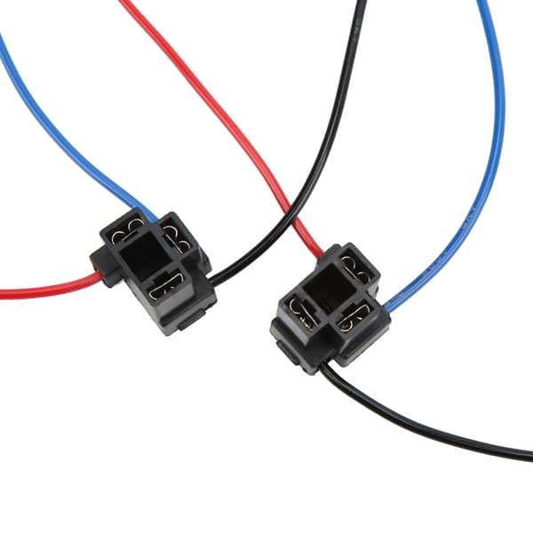 2 stk. H4 Forlygteforbindere 4 Sorte Ledningsnet med Ledninger til Auto & Industrimaskiner