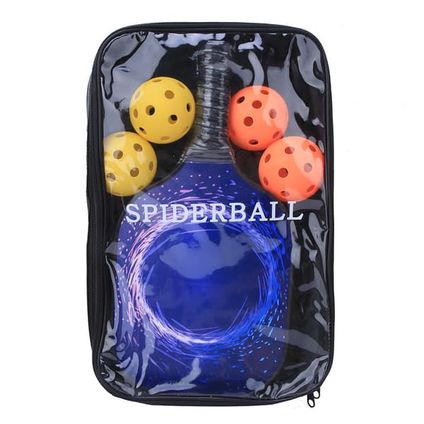 Dubbelpack kolfiberkomposit pickleballracketar med bollar, utomhus strandracketkit unisex