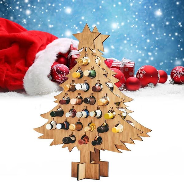 Festlig nedtælling juletræsfod dekoration
