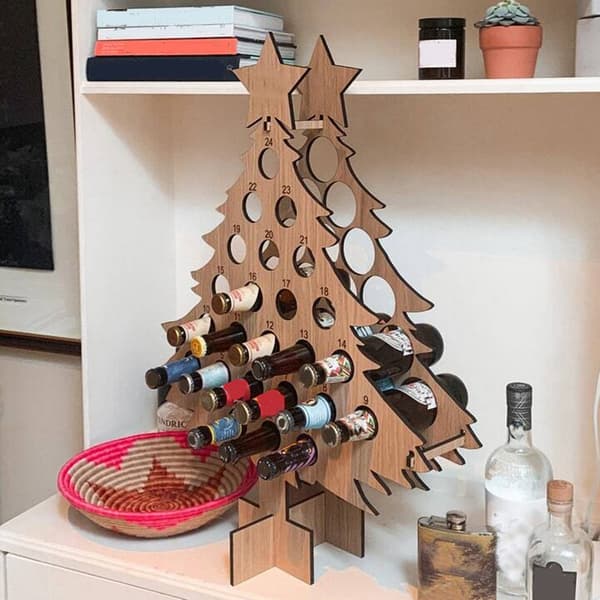 Festlig nedtælling juletræsfod dekoration